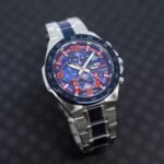 ساعة كاسيو اديفيس رجالية معدن فضى و ازرق كرونوغراف EFR-564TR-THE